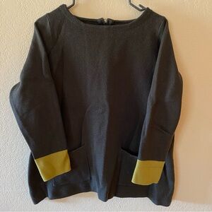 Cynthia Rowley Sweater Medium Green Olive Lime